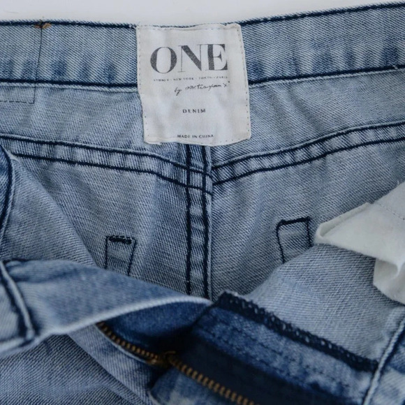 One by One Teaspoon Blue  Awesome Baggies Distressed Straight Jeans Size 29 - Picture 14 of 14